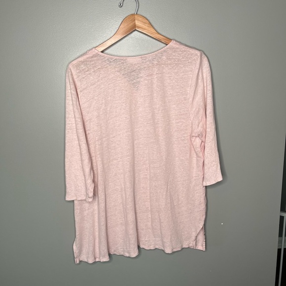 J. Jill Love Linen Pure Linen Light Pink Tunic - Picture 3 of 10
